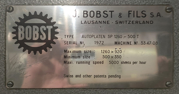 BOBST SP 1260